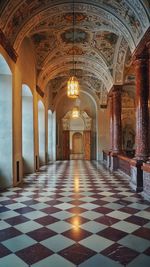 Corridor of historic building