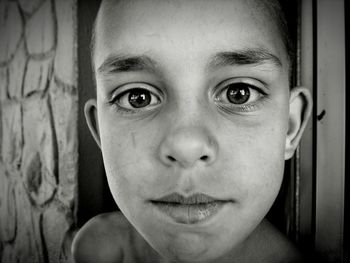 Close-up portrait of boy