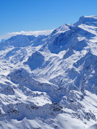 Scenic view of snowcapped mountains