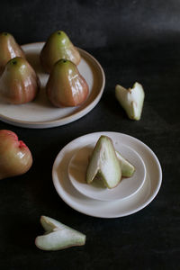 Close-up of food on table