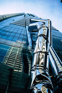 Low angle view of modern building against sky