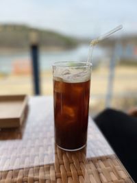 Close-up of drink on table