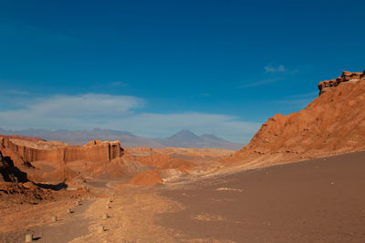 Scenic view of desert against sky