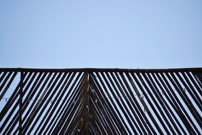 Low angle view of bridge against clear sky