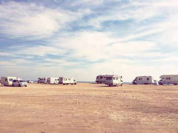 Panoramic view of beach against sky