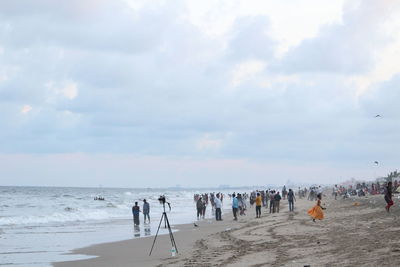 Group of people on beach