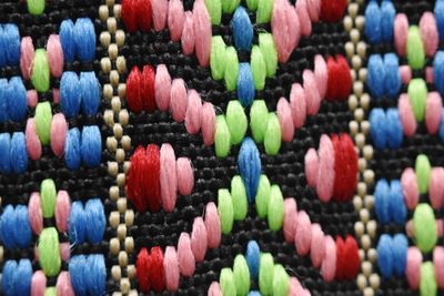 Full frame shot of colorful textile