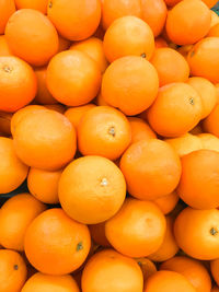 Full frame shot of oranges in market