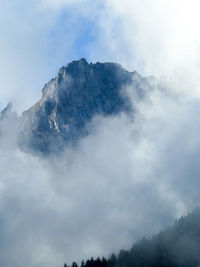 Low angle view of mountain against sky