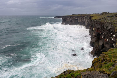 Hafnarberg cliffs in iceland