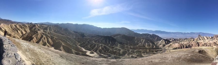 Panoramic view of mountains against sky