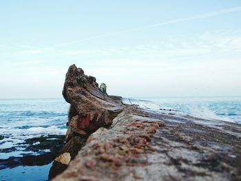 Close-up of sea against sky