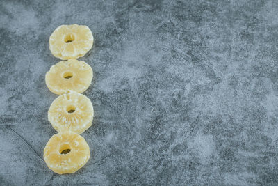 High angle view of fruit on table