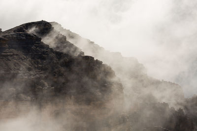 Low angle view of mountain against sky