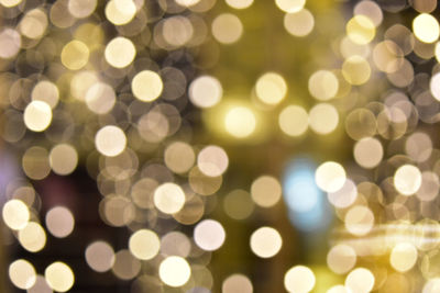 Defocused image of illuminated lights