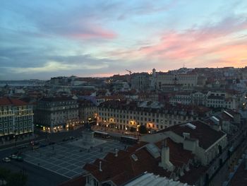 Cityscape at sunset