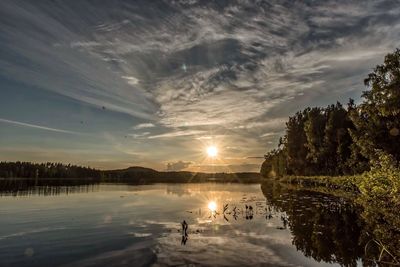 Lake against sky