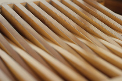 Detail shot of wooden chair