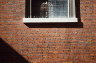 Window of brick wall