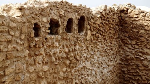 Close-up of stone wall