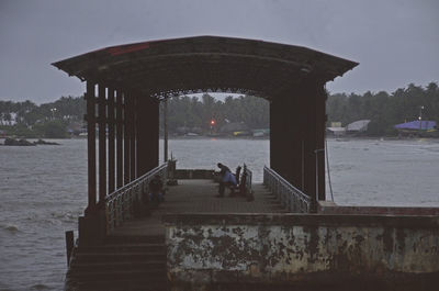 Scenic view of a local bridge focusing on oppositely lying street light