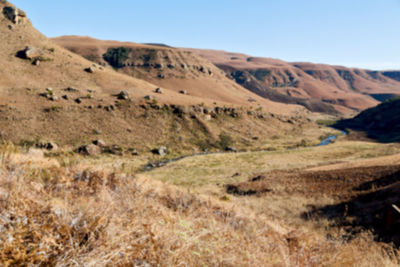 Scenic view of landscape against clear sky