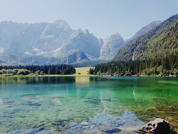 Lake against sky