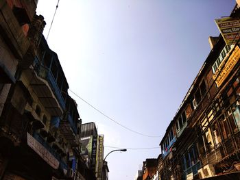 Low angle view of buildings against sky