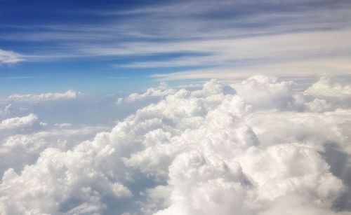 Aerial view of clouds in sky