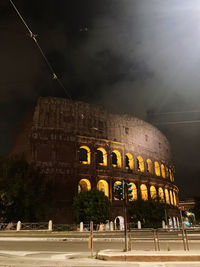 View of historical building against sky at night