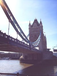 Low angle view of bridge over river