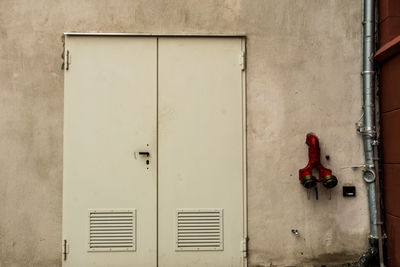 Full frame shot of closed door of building