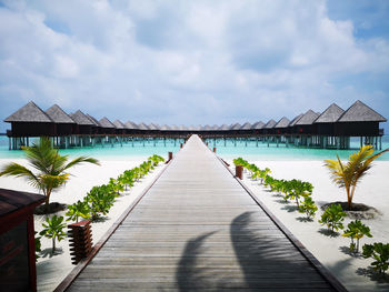 View of swimming pool against sky