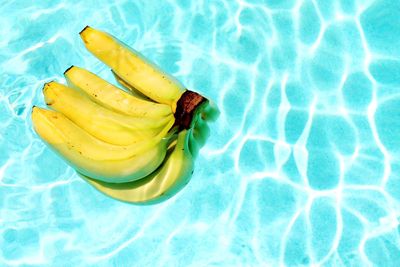 Bananas over swimming pool