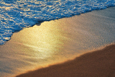 High angle view of beach