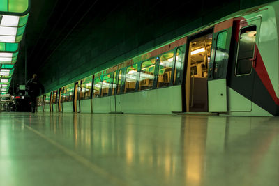 Train at railroad station