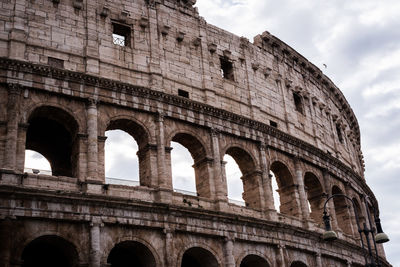 Original facade of the colosseum in rome, italy