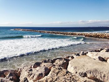 Scenic view of sea against sky
