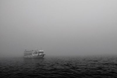 Scenic view of boats in sea