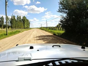 Car on road against sky