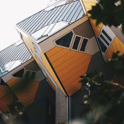 Low angle view of house against sky