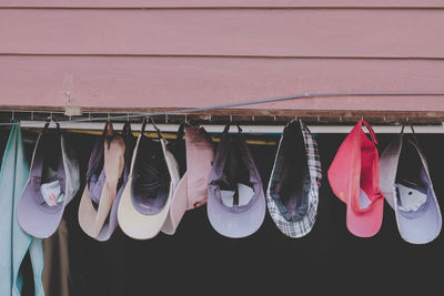 Hats hanging