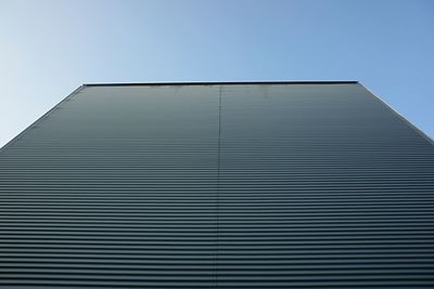 Low angle view of building against clear sky