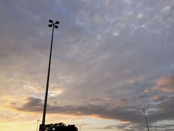 Low angle view of dramatic sky during sunset