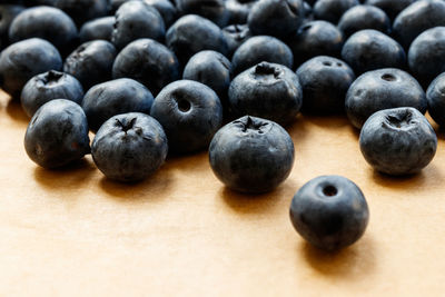 High angle view of fruits on table