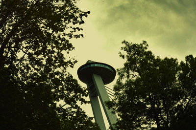 Low angle view of street light against sky