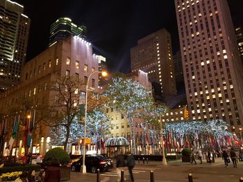 City street at night