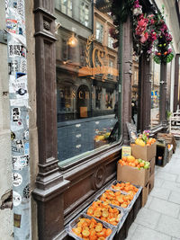 View of market stall at store