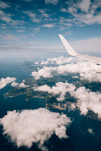 Aerial view of cloudscape against sky