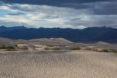 Scenic view of desert against sky